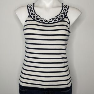 Vineyard Vines blue white striped tank top S
